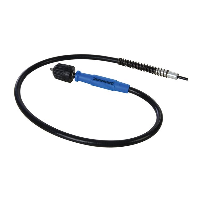 Silverline flexibele boorverlenging - staal - sleutelloze spankop 6 mm - 104 cm - zwart - voor moeilijk bereikbare plekken