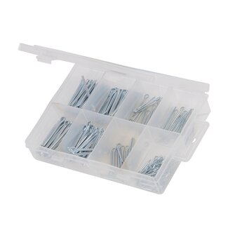 Fixman Assortiment splitpennen - roestbestendig - 175-delig - diverse maten - opbergkoffer Fixman Assortiment splitpennen - roestbestendig - 175-delig - diverse maten - opbergkoffer