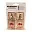 Fixman muizenvallen - hout - snel reagerende klemval - 10 x 4,5 cm - naturel - set van 2 - voor muizenbestrijding in huis