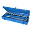 Silverline Doppenset 3/4 inch - verchroomd staal - ratel, T-greep en verlengstuk 200 mm - 22 t/m 46 mm - zilver - 15-delig - auto