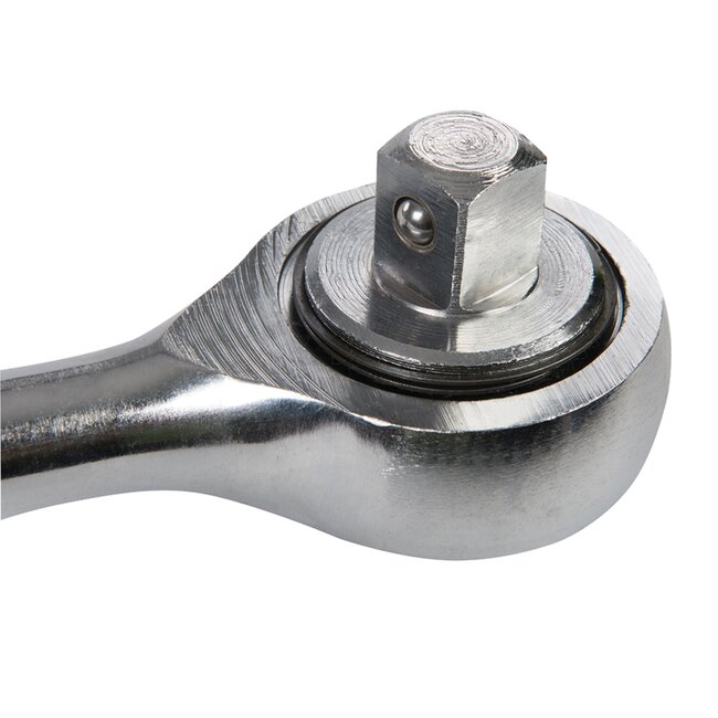 Silverline Doppenset 3/4 inch - verchroomd staal - ratel, T-greep en verlengstuk 200 mm - 22 t/m 46 mm - zilver - 15-delig - auto