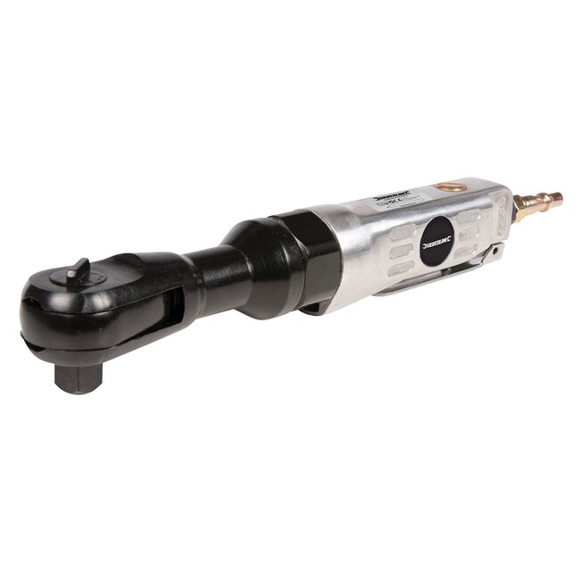 Silverline pneumatische ratelsleutel 1/2 inch - gepolijst staal - 61 Nm koppel 140 l/min - 260 mm - zilver - voor auto-onderhoud