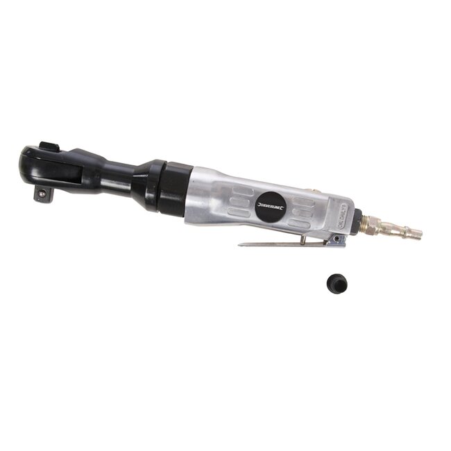 Silverline pneumatische ratelsleutel 1/2 inch - gepolijst staal - 61 Nm koppel 140 l/min - 260 mm - zilver - voor auto-onderhoud