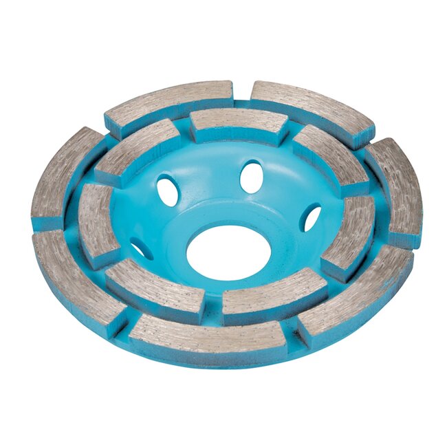 Silverline diamant komschijf dubbele rij - diameter 100 mm, asgat 22,23 mm - slijpen nat/droog - beton, metselwerk, steen