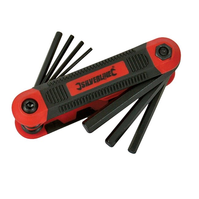 Silverline Metrische zeskantsleutelset - 1,5-8 mm - 8-delig - Gehard chroom vanadium staal
