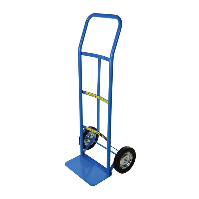 Silverline Steekwagen - stalen frame, poedergecoat - 110 cm hoog - voetplateau 35 x 19 cm - grijs - max. 120 kg - magazijn/kantoor