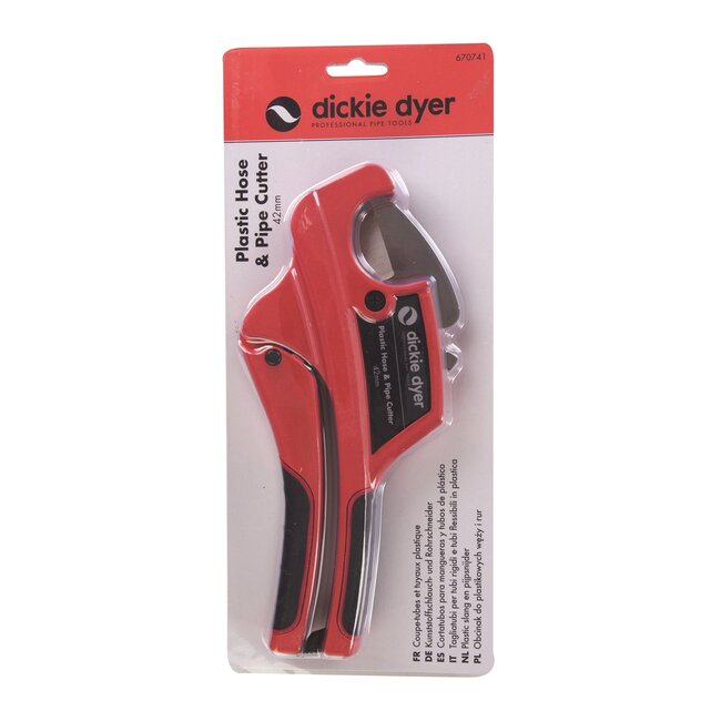 Dickie Dyer Slang- en pijpensnijder - roestvrij staal - softgrip - 6-42 mm - voor diverse leidingen