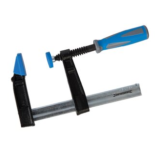 Silverline Heavy duty F-klem - sterke grip - 150 x 80 mm - zachte kaakbeschermers