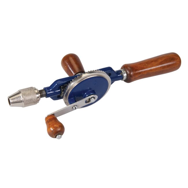 Silverline Handboor - Dubbel tandwiel - 3-kaak spankop - Hardhouten handvaten - 290 mm
