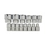 Silverline Complete dopsleutelset - 21-delig - metrisch - chroom vanadium staal - 10 t/m 32 mm