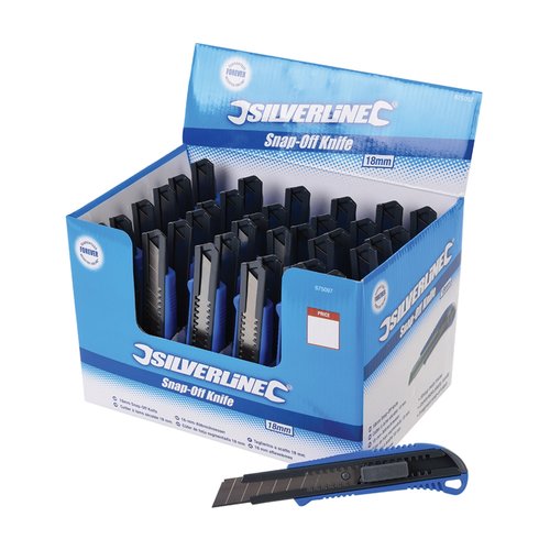 Silverline Stanleymes - Afbreekmes - 18 mm - 36 stuks Silverline Stanleymes - Afbreekmes - 18 mm - 36 stuks