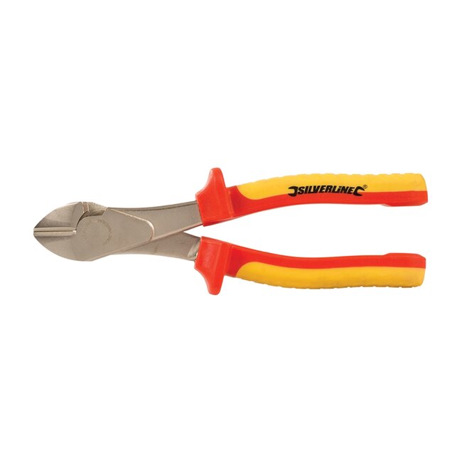 Silverline Zijsnijtang VDE - chroom-vanadium staal - geisoleerd 10.000 V getest - 160 mm - tweekleurig - voor elektrische bedrading