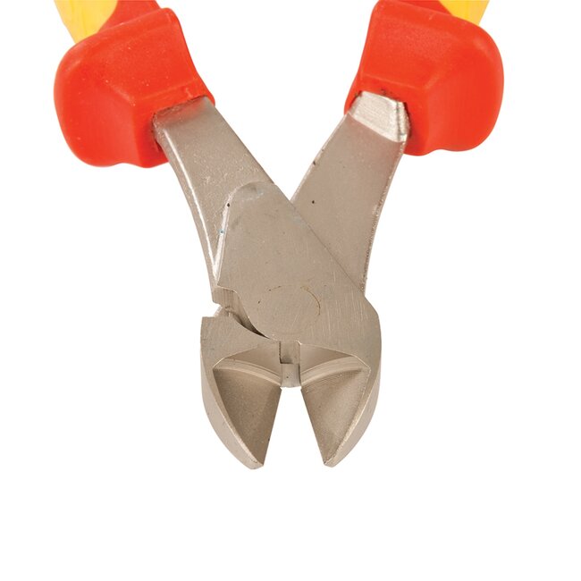 Silverline Zijsnijtang VDE - chroom-vanadium staal - geisoleerd 10.000 V getest - 160 mm - tweekleurig - voor elektrische bedrading