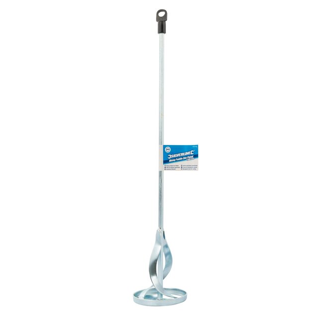 Silverline Mengstaaf voor boormachine - staal met zinklaag - zeskant 8 mm - Ø 85 mm x 430 mm - zilver - voor verf, gips en cement