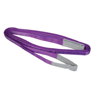 Silverline Hijsband - polyester - 1 ton draagvermogen, versterkte hijsogen - 300 cm - paars - chemisch bestendig, voor industrie