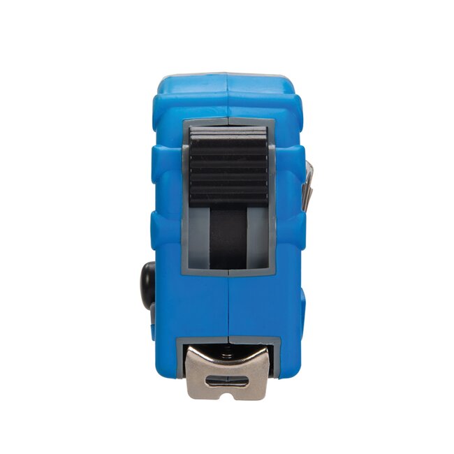 Silverline rolmaat - rubberen behuizing - automatische oprol- en bladvergrendeling - 8 meter - blauw - klussen en huismetingen