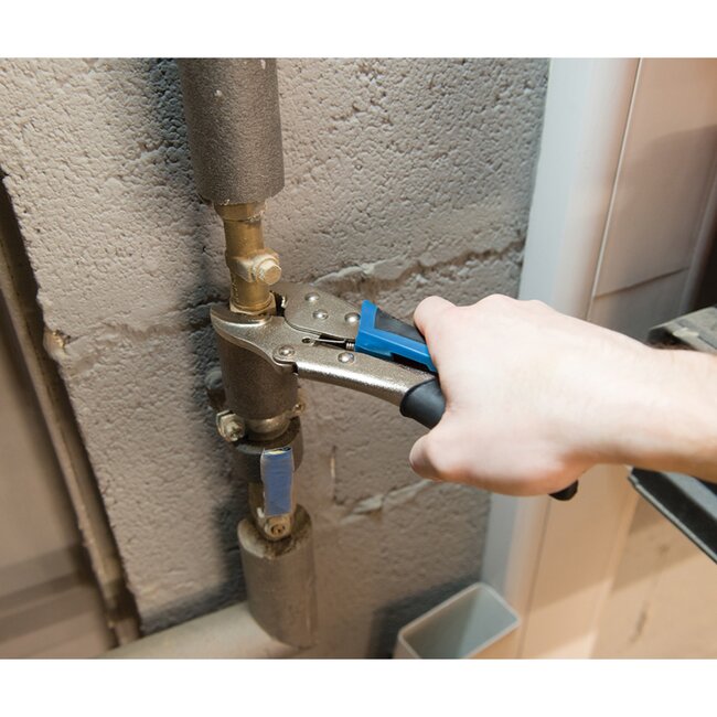 Silverline Griptangenset - staal met nikkelcoating - 130/170/210 mm - zilver - vergrendelend - 3-delig - voor kluswerk