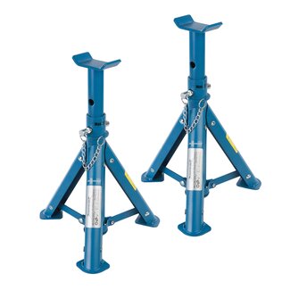 Silverline Opvouwbare assteunen - 2 ton capaciteit - set van 2 - verstelbare hoogtes Silverline Opvouwbare assteunen - 2 ton capaciteit - set van 2 - verstelbare hoogtes