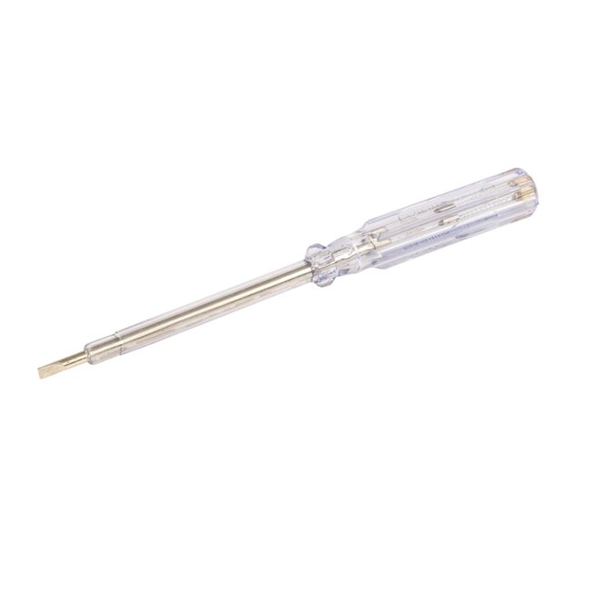Silverline Spanningstester - Neon indicator - 110-250V AC - 190 mm - Transparant handvat