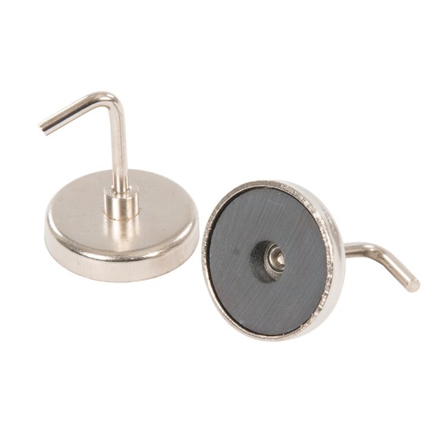 Silverline Magnetische haken - 35 mm - set van 2 - draagkracht 4 kg