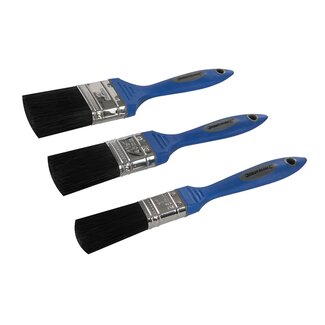 Silverline Softgrip Synthetische Verfkwasten Set - 3 Delig