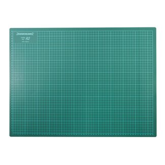 Silverline Snijmat - pvc - zelfherstellend en dubbelzijdig - 60x45 cm - groene markeerlijnen - voor knutselen en doe-het-zelf