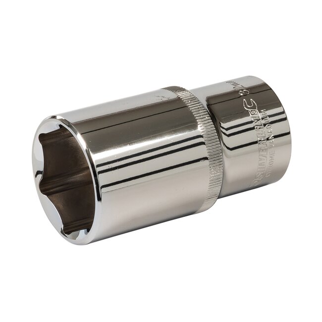 Silverline diepe dopsleuteldop - chroom-vanadiumstaal - zeskant 1/2 inch aandrijving - 32 mm - hoogglans chroom - voor autoklussen