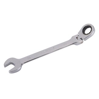 Silverline Flexibele steek- en ringratelsleutel - 19 mm - 180° kantelbare kop - Roestbestendig