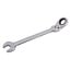 Silverline Flexibele steek- en ringratelsleutel - 19 mm - 180° kantelbare kop - Roestbestendig