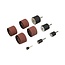 Silverline Schuurkoker Set - 5 Maten - Korrel 80 - Inclusief Opbergkoffer - 25-delig