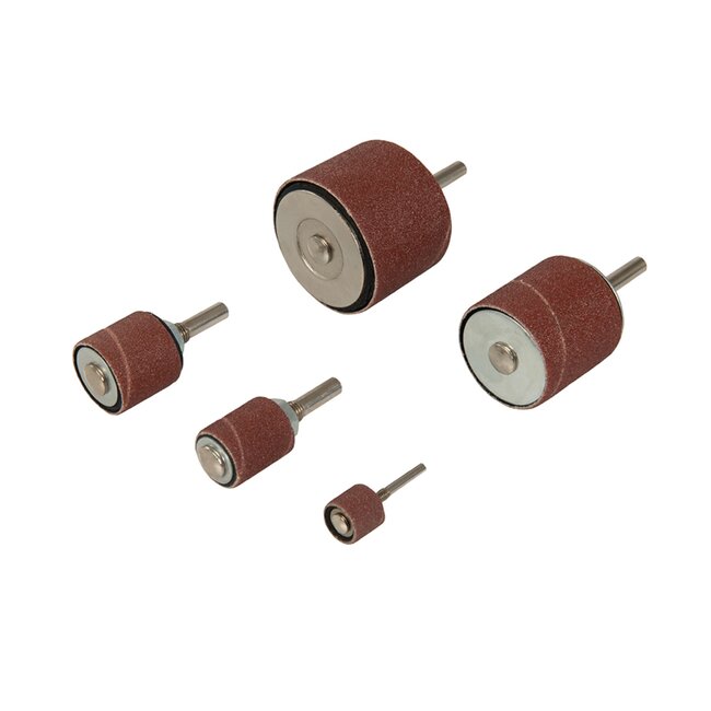 Silverline schuurkokerset voor boormachine - aluminiumoxide - korrel 80 - cilindrisch, diameter 13-50 mm - 25-delig