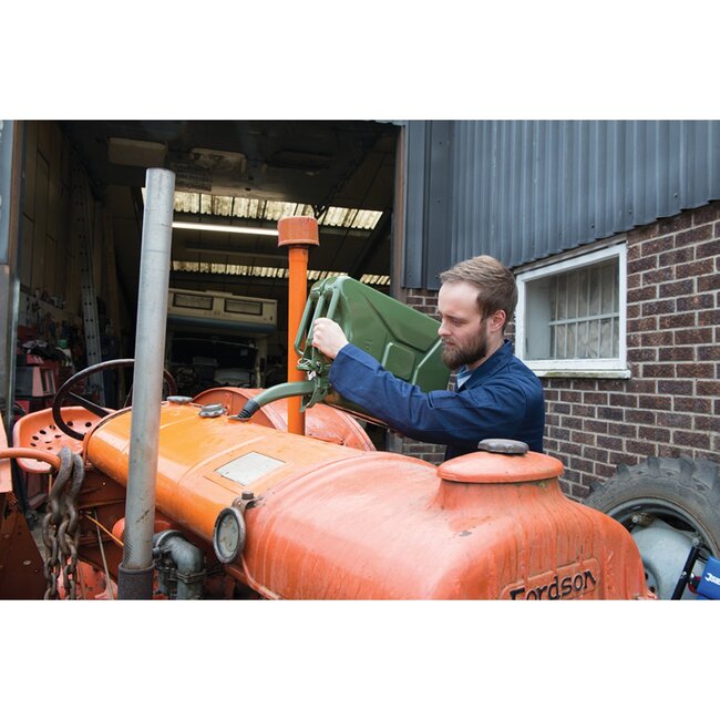 Silverline Metalen brandstofjerrycan - lekvrije bajonetsluiting, met handvat - 20 liter - VN goedgekeurd - auto en werkplaats