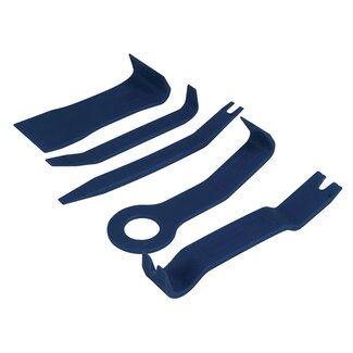 Silverline autobekleding en panelen demontageset - 5-delig - glasvezel en nylon - krasvrij verwijderen - clips en wieldoppen Silverline autobekleding en panelen demontageset - 5-delig - glasvezel en nylon - krasvrij verwijderen - clips en wieldoppen