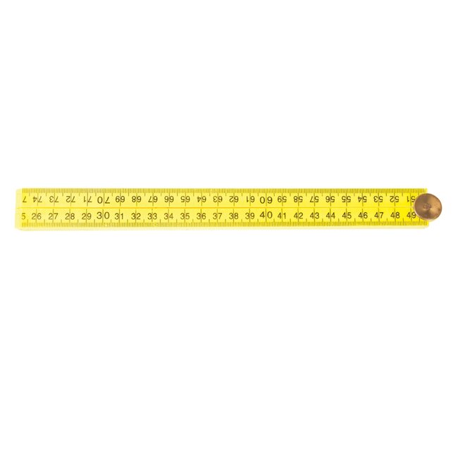 Silverline vouwmeter duimstok - kunststof - inklapbaar 4-delig - 100 cm (1000 mm) - glanzende afwerking - voor nauwkeurig meten