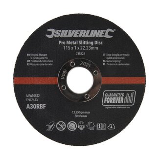 Silverline Metaal snijschijven - Ø 115 mm - Glasvezelversterkt - 10 stuks
