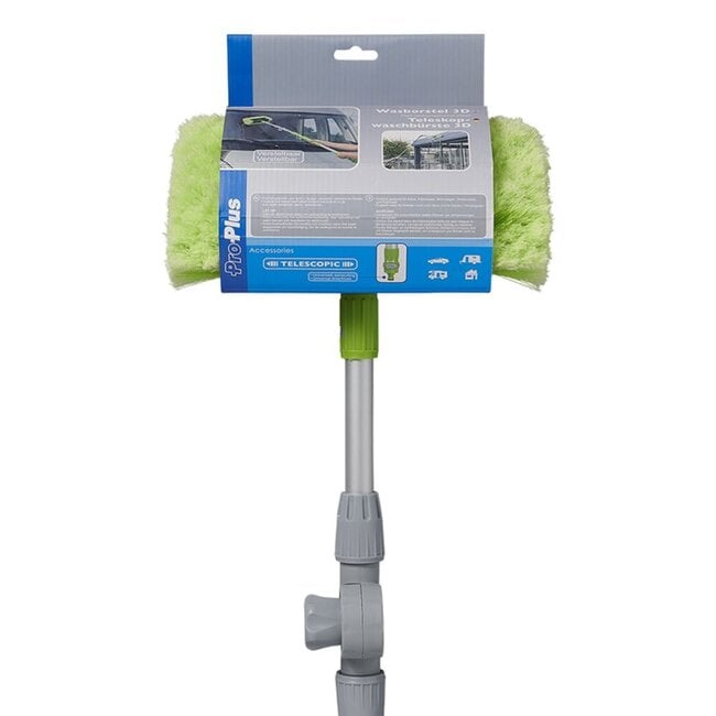 ProPlus Telescopische wasborstel - 3D borstel - Uitschuifbaar 1.19-2.03 meter - Voor auto, caravan en tuin