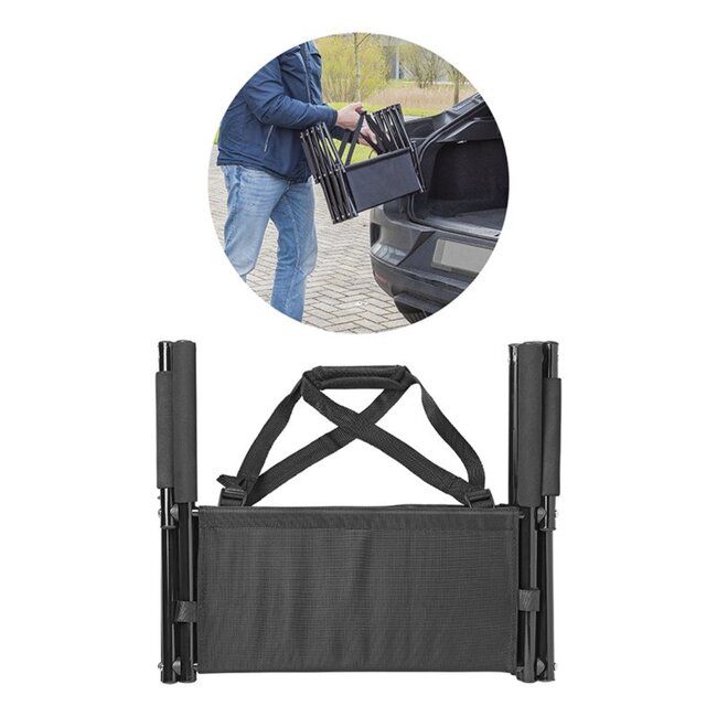 ProPlus Vouwbare hondentrap - lichtgewicht - 101 x 47 x 76 cm - zwart