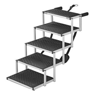 ProPlus Lichtgewicht opvouwbare hondentrap met antislip treden - 116 x 33 x 63 cm