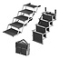 ProPlus Lichtgewicht opvouwbare hondentrap met antislip treden - 116 x 33 x 63 cm