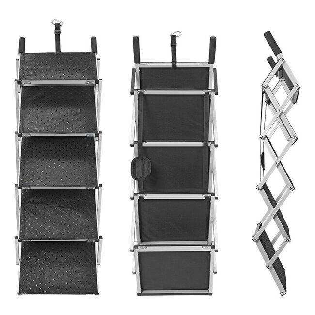 ProPlus Lichtgewicht opvouwbare hondentrap met antislip treden - 116 x 33 x 63 cm