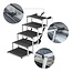 ProPlus Lichtgewicht opvouwbare hondentrap met antislip treden - 116 x 33 x 63 cm