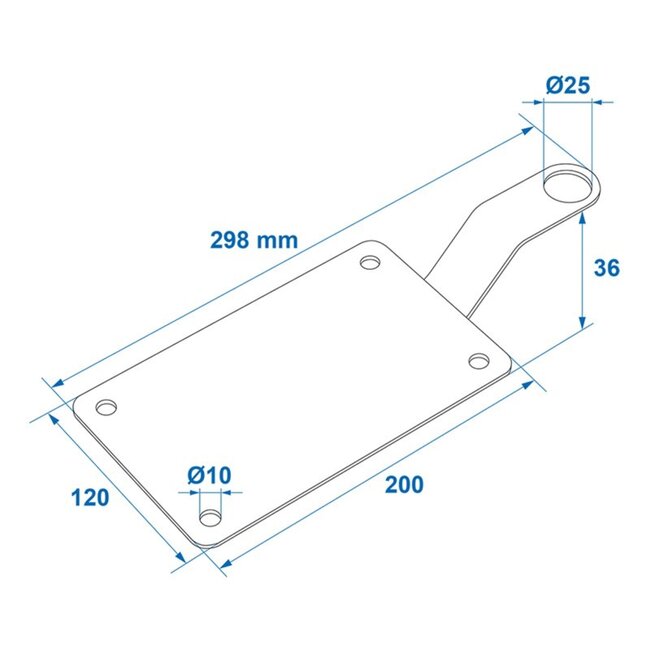 ProPlus Hondenriem bevestigingsplaat - Staal - 29,8 x 12 cm - Veilig en stevig