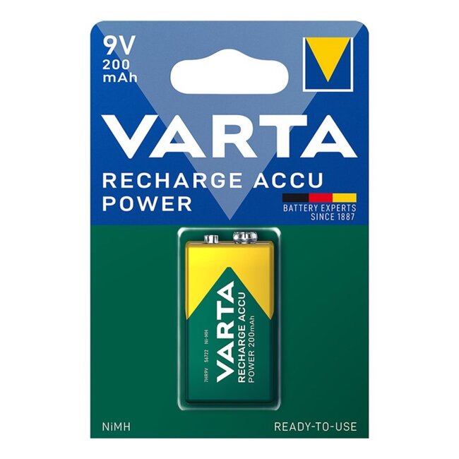 Varta Oplaadbare 9V batterij - 200 mAh - NiMH - Blisterverpakking