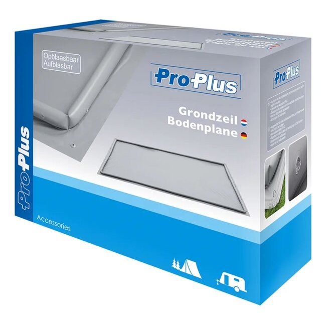 ProPlus Opblaasbaar grondzeil - waterdicht PVC - 2,5 x 6 meter - grijs
