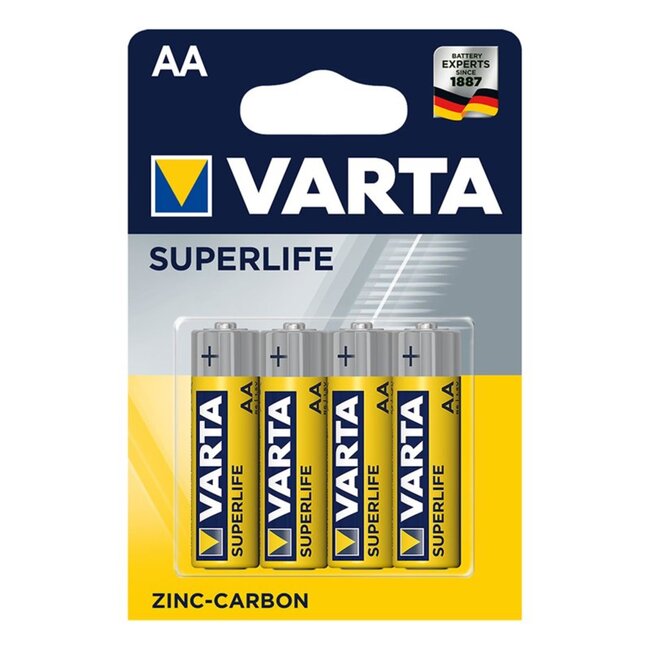 Varta Koolzink AA batterijen - 1,5 Volt - 4 stuks - lange levensduur