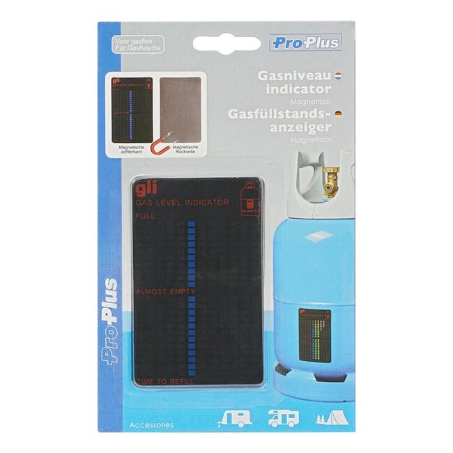 ProPlus Gasniveau Indicator - Magnetisch - Voor Stalen Gasflessen - Thermometer