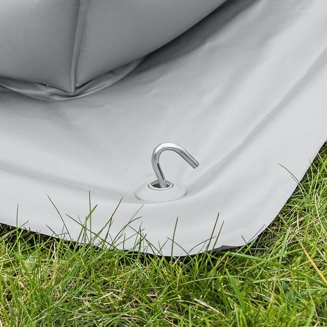 ProPlus Opblaasbaar grondzeil - Waterdicht PVC - 3 x 6 meter - Grijs