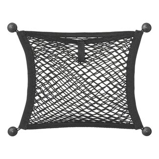 ProPlus Elastisch opbergnet - dubbel - zelfklevend of schroefbevestiging - zwart - 40 x 34 cm