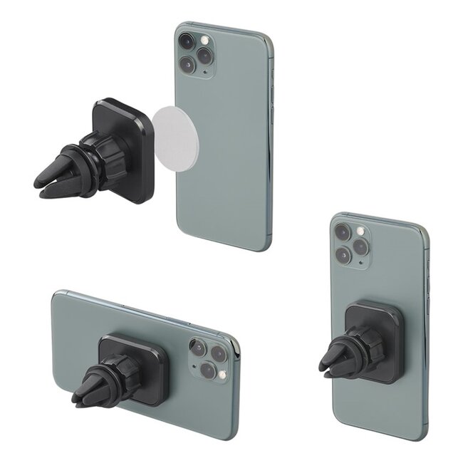 ProPlus Universele smartphonehouder met magneet voor ventilatierooster - zwart - schokbestendig - eenvoudig te bevestigen