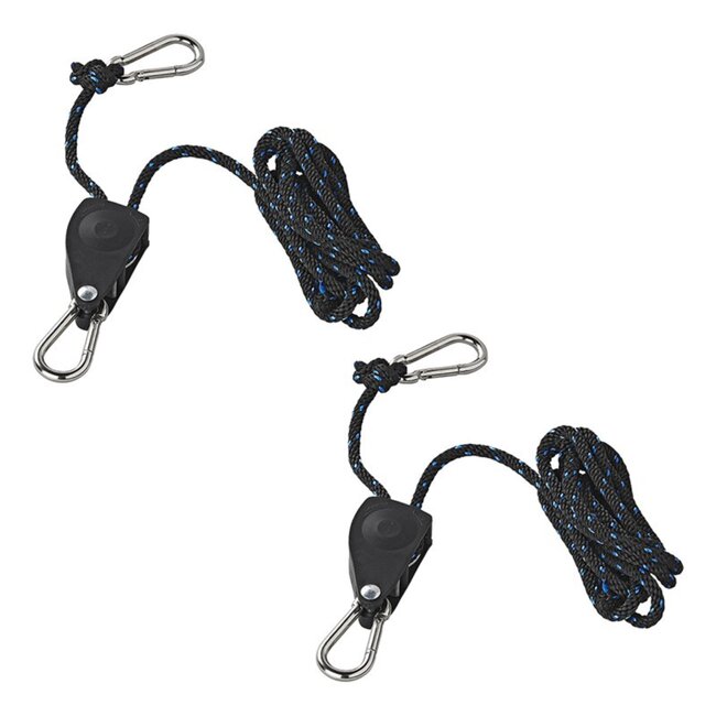 ProPlus Takelset met ratel en touw - 136 kg capaciteit - 2,5 meter - 2 stuks